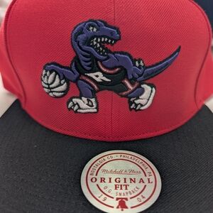 Mitchell & Ness Red and Black Snapback Hat